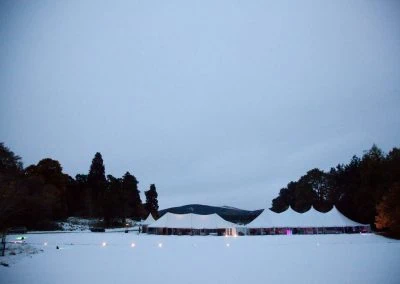 marquee hire in winter setting