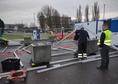 Marquee hire erection for NHS Track and Trace