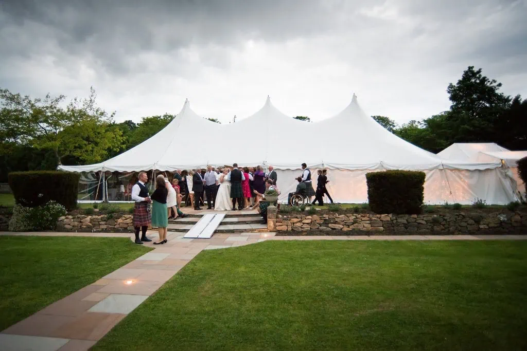 winter wedding marquee at Gilmerton House
